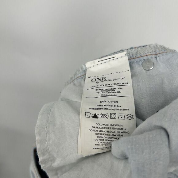 ONE By One Teaspoon Awesome Baggies Jeans Light Wash Ripped Mid Rise Size 26 - Picture 12 of 13